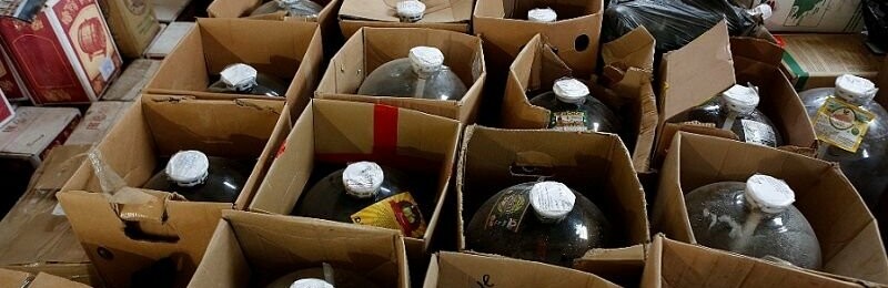 В Краснодарском крае с начала года изъяли более 11,5 тыс. литров алкоголя