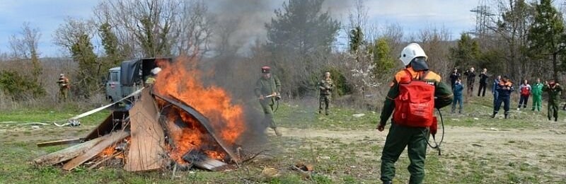 Учения по тушению лесных пожаров прошли в Краснодарском крае